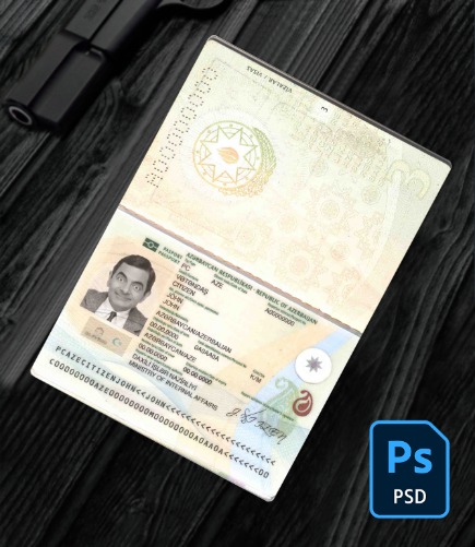 Azerbaijan passport  PSD